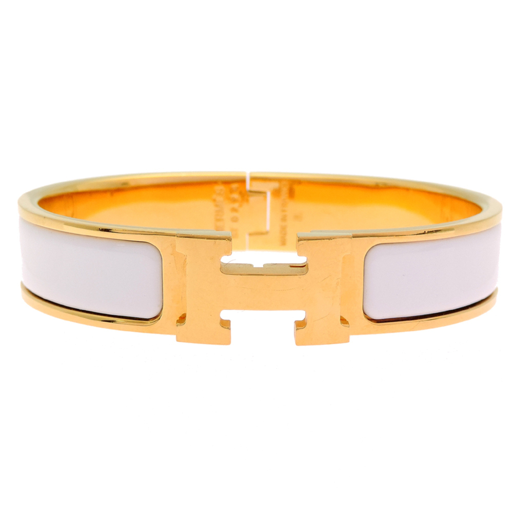 HERMES Gold Charm Bracelet